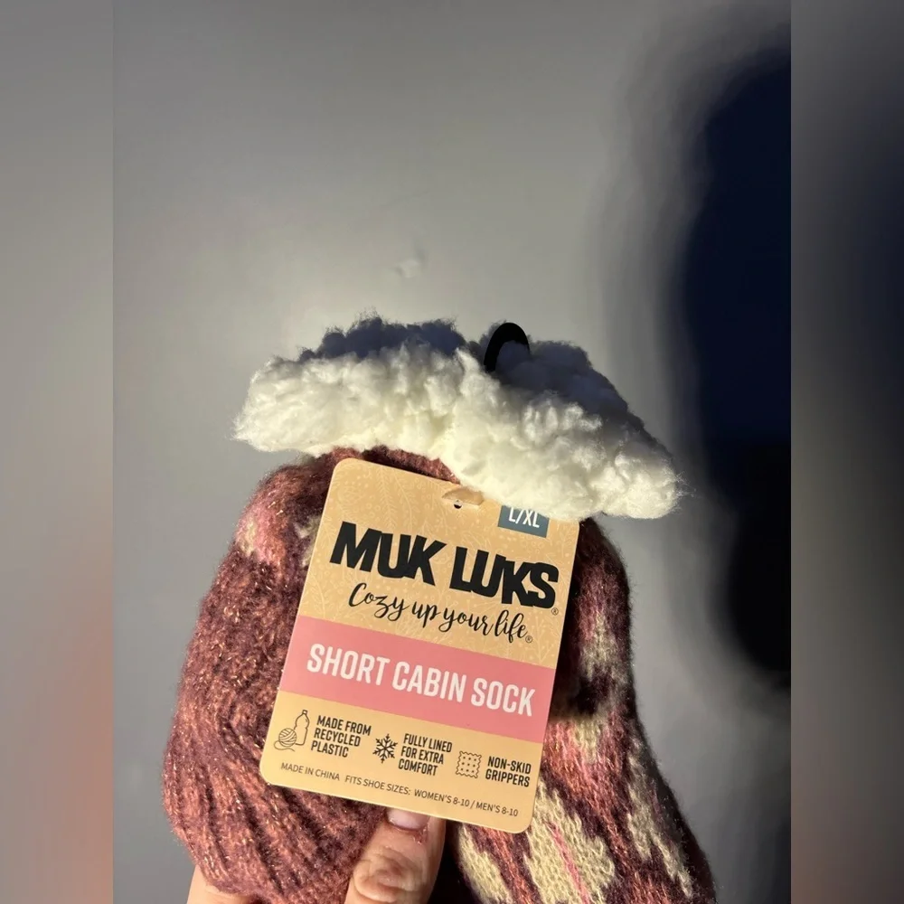 Muk Luks Cozy Cabin Socks Size L/XL